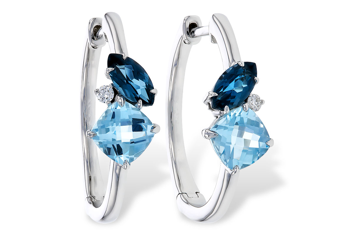 C329-58917: EARRINGS 1.82 TW BLUE TOPAZ 1.86 TGW