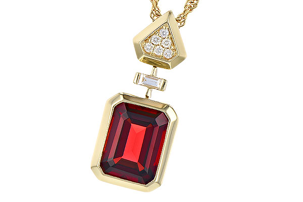 H327-81671: NECK 2.70 GARNET 2.78 TGW