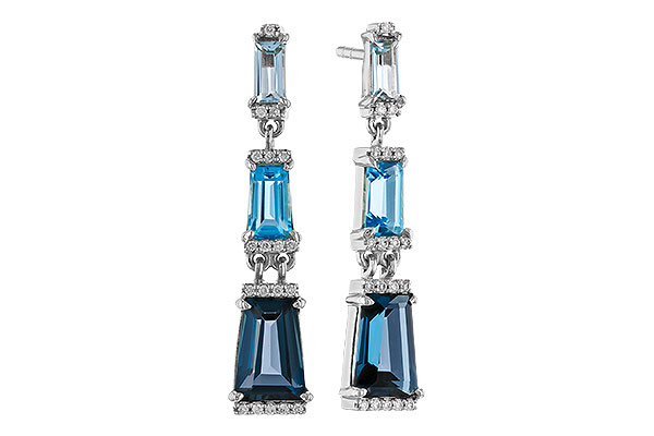 L329-58943: EARRINGS 2.55 BLUE TOPAZ 2.62 TGW